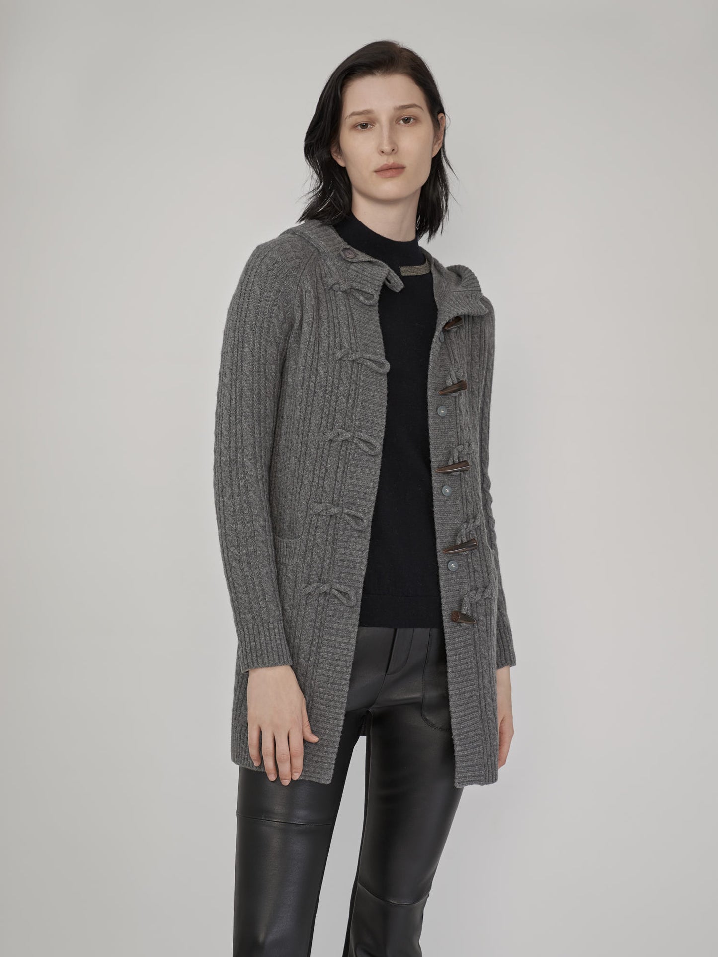 純羊絨針織大衣