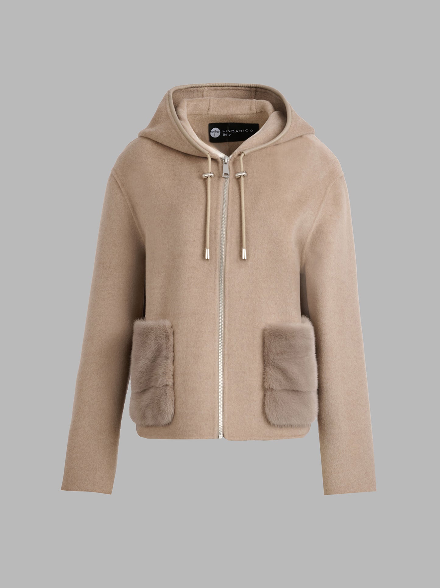 羊絨貂毛口袋外套