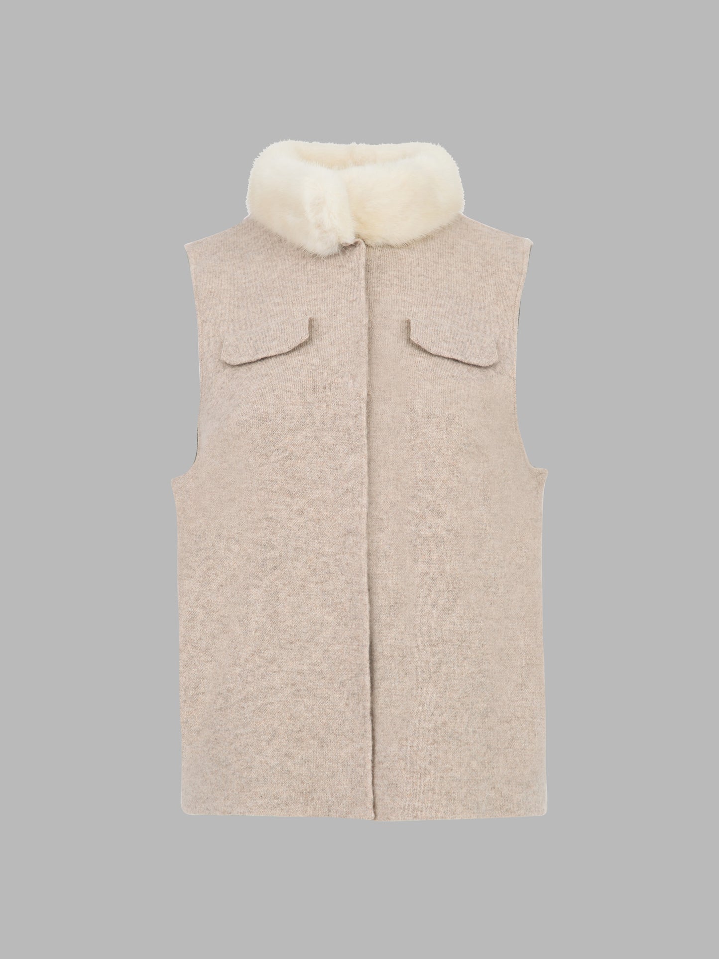 貂毛純羊絨背心