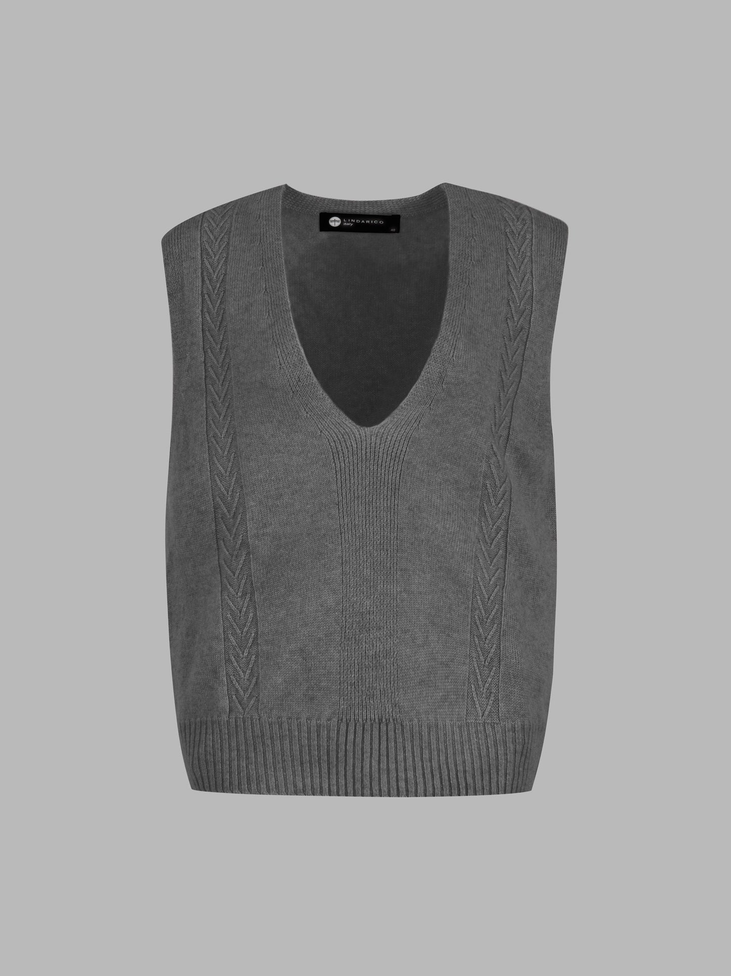 純羊絨針織背心