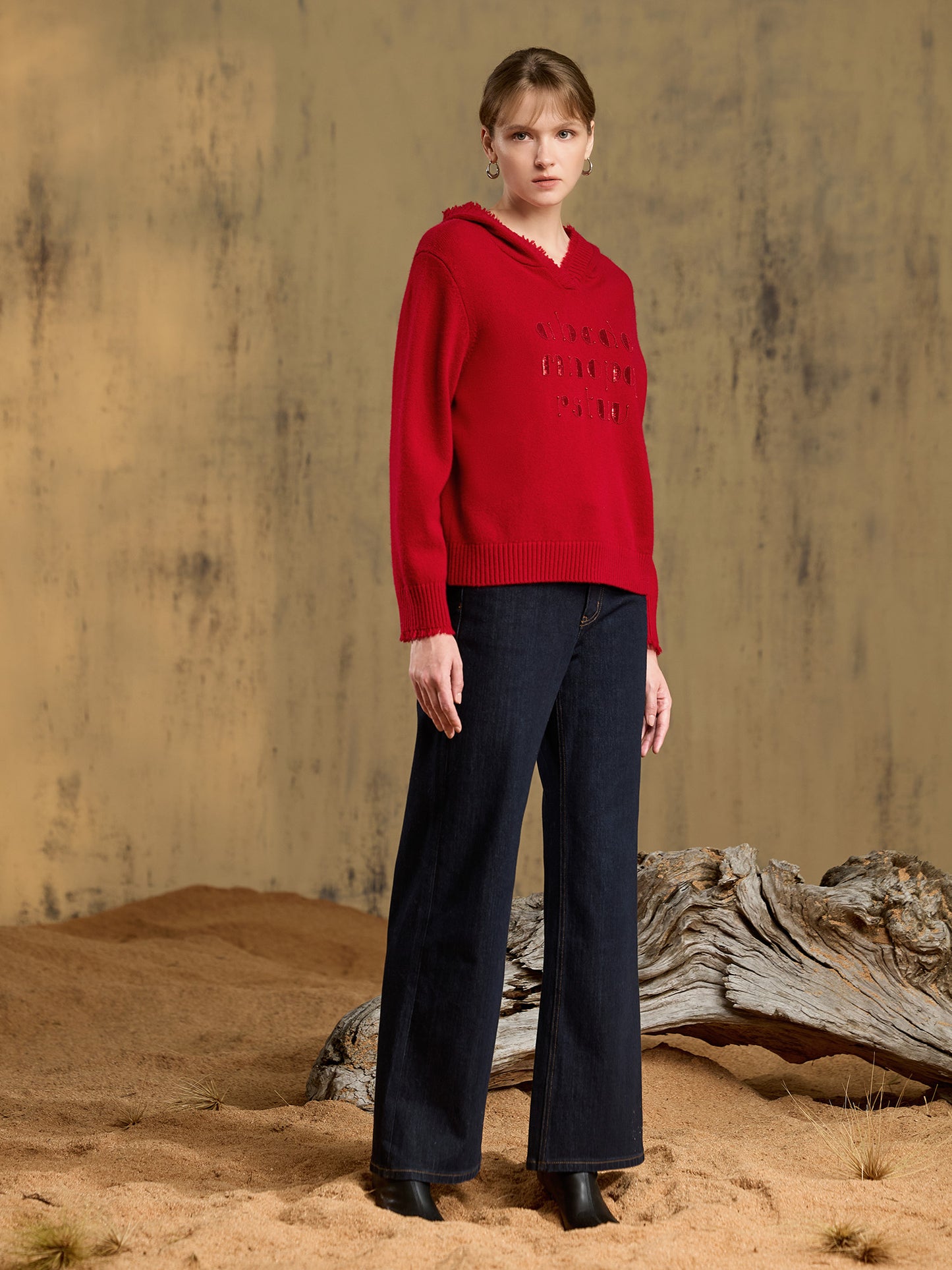 純羊絨連帽上衣