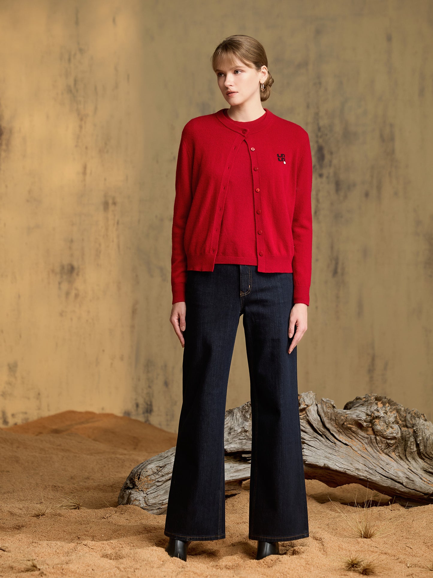 純羊絨針織外套