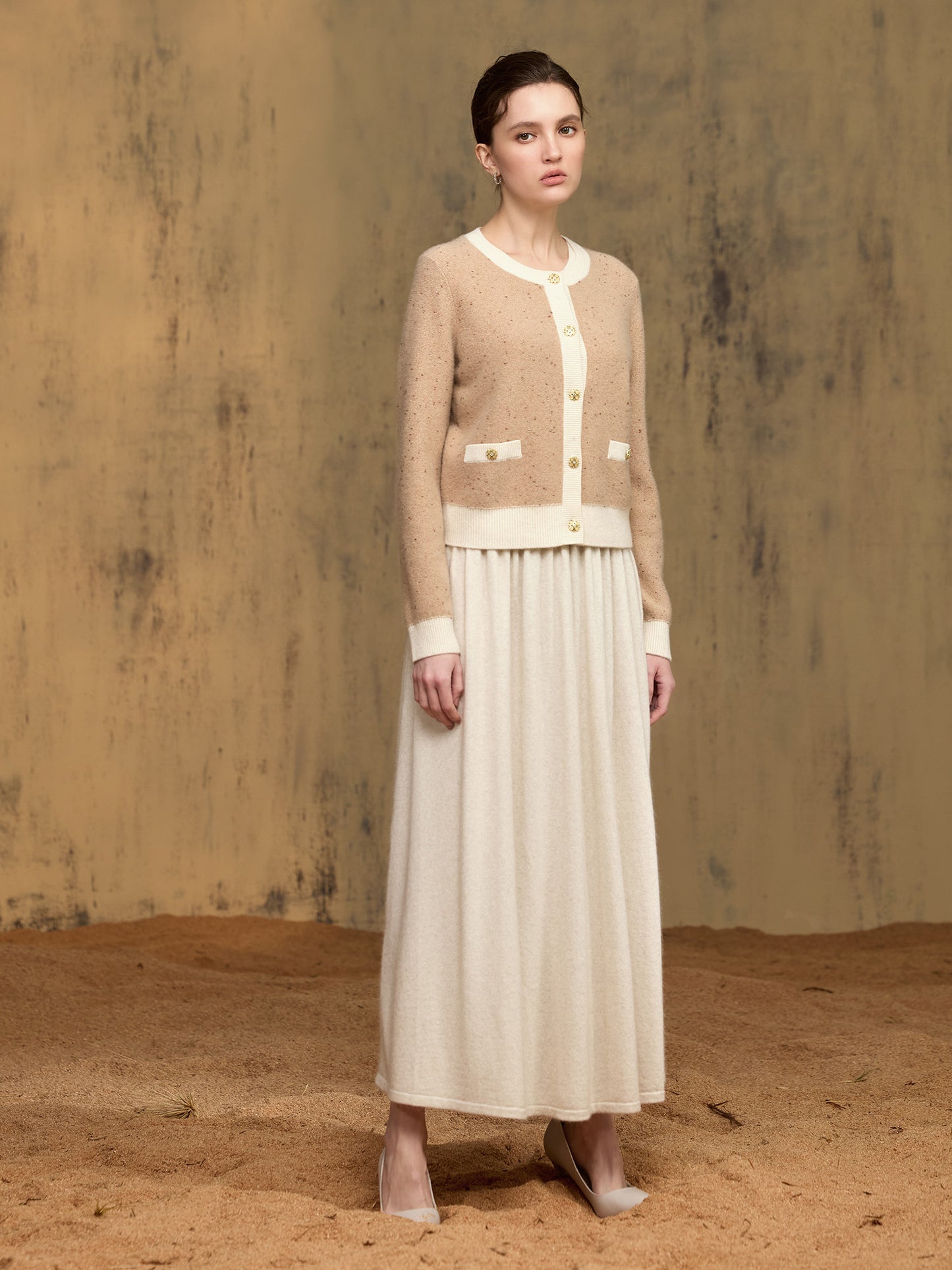 純羊絨針織外套