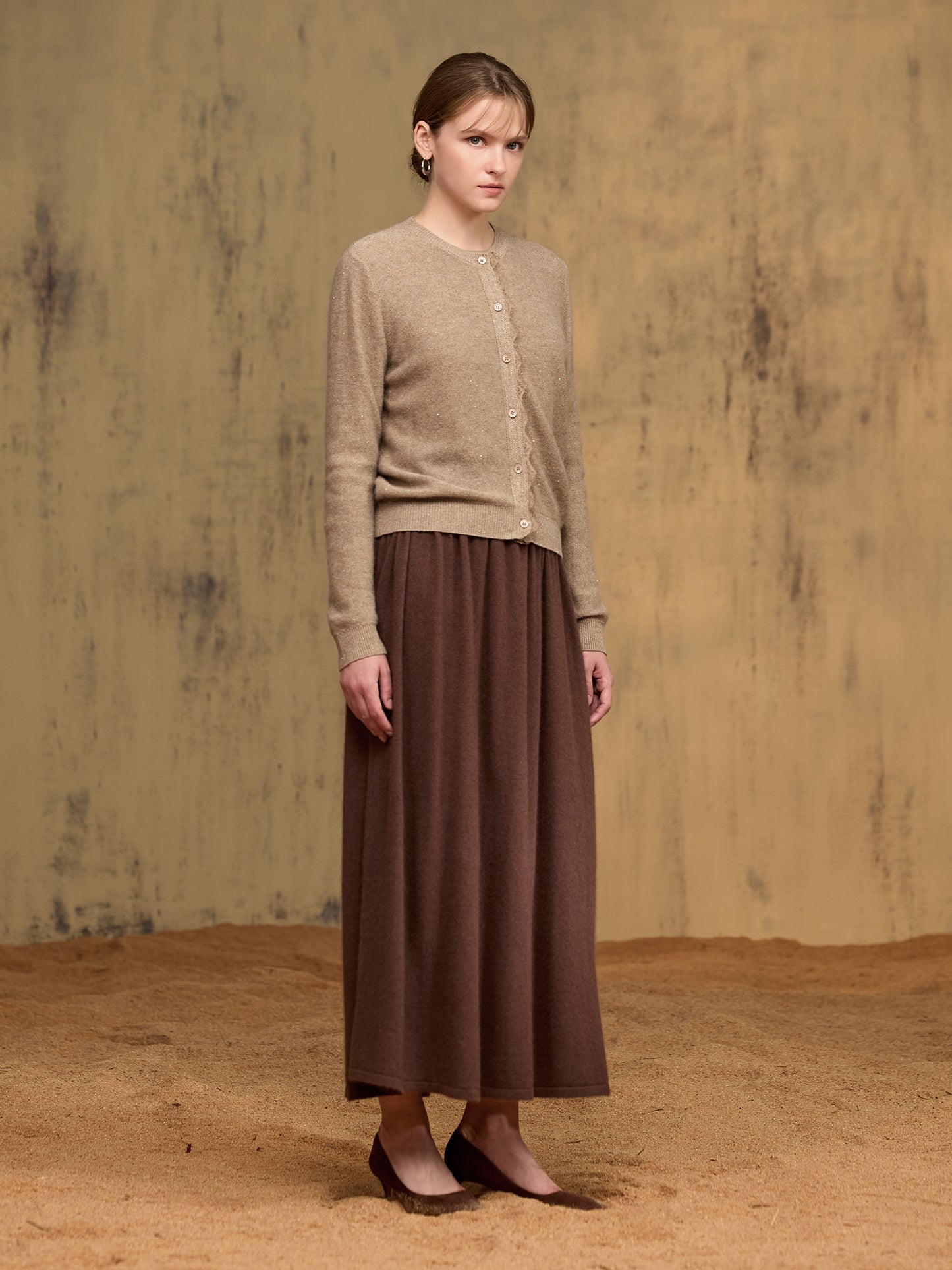 純羊絨針織外套