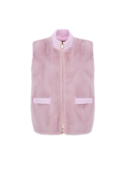 貂毛純羊絨背心