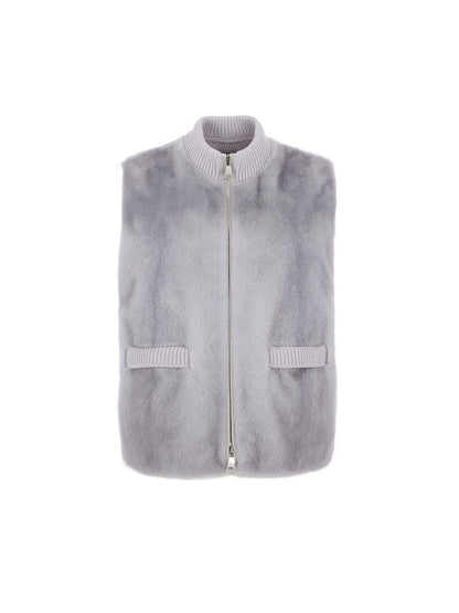 貂毛純羊絨背心