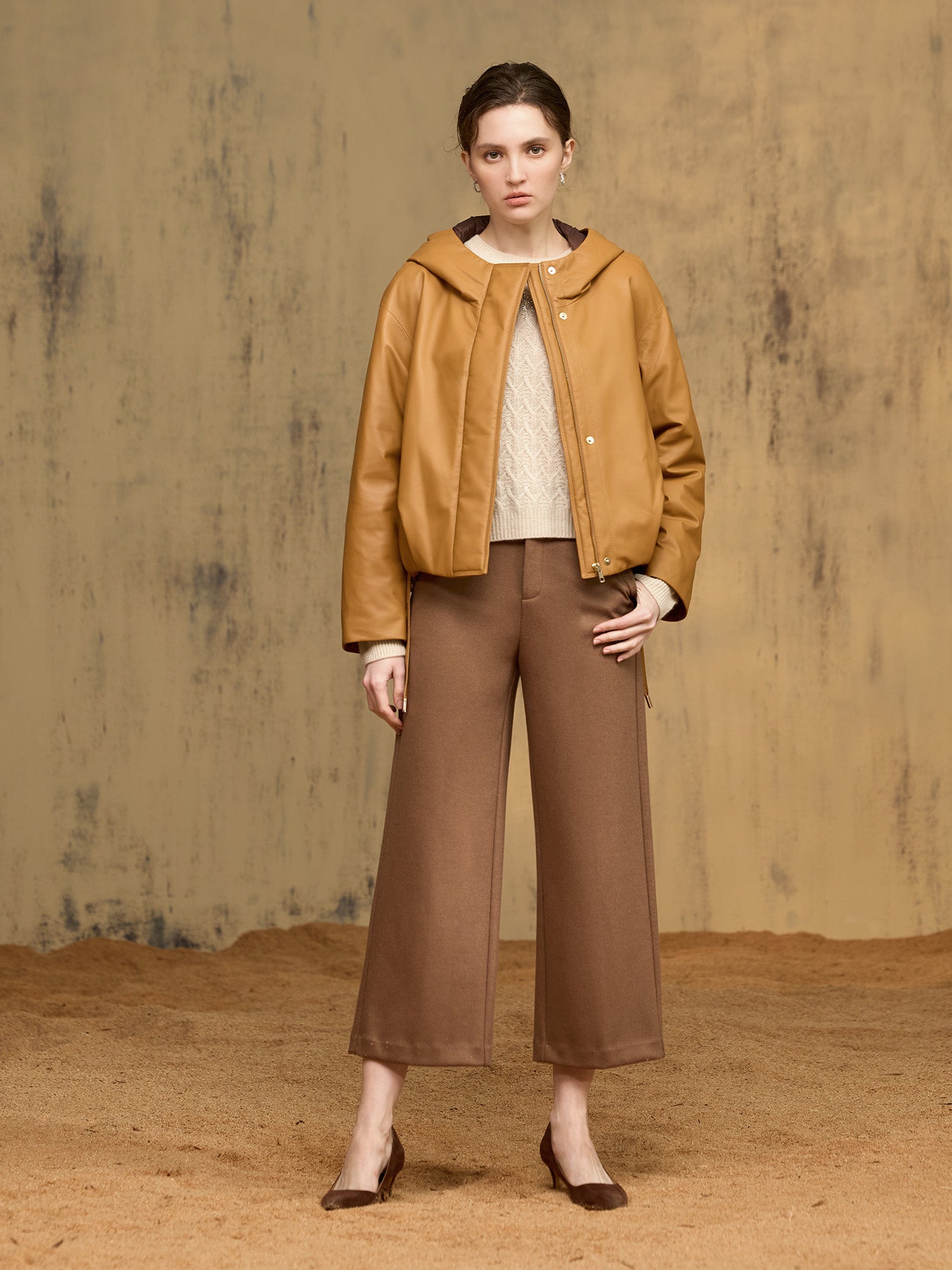 小羊皮鵝絨外套