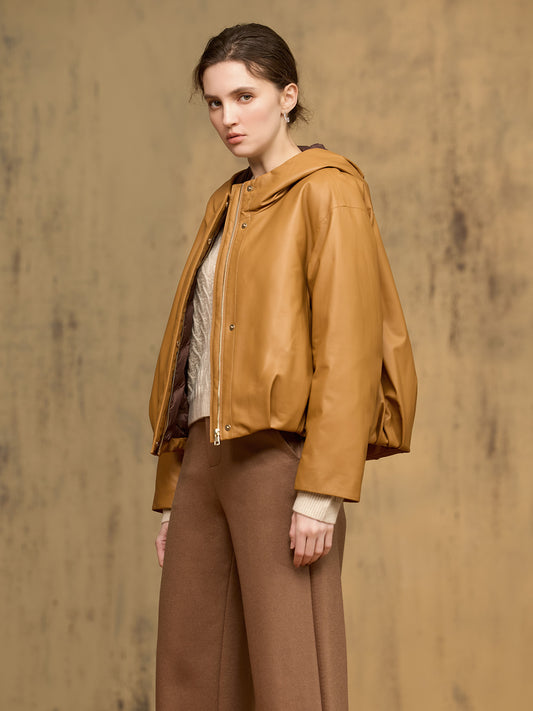 小羊皮鵝絨外套