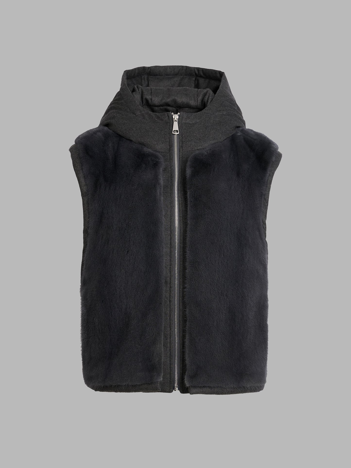 貂毛純羊絨鵝絨背心