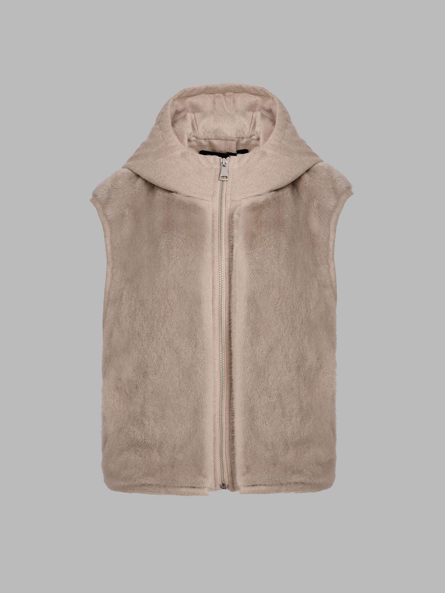 貂毛純羊絨鵝絨背心