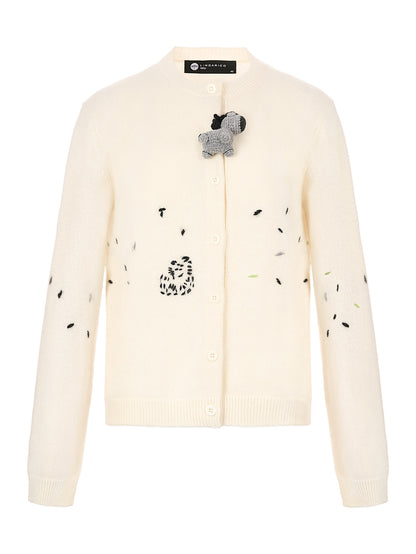 純羊絨針織外套