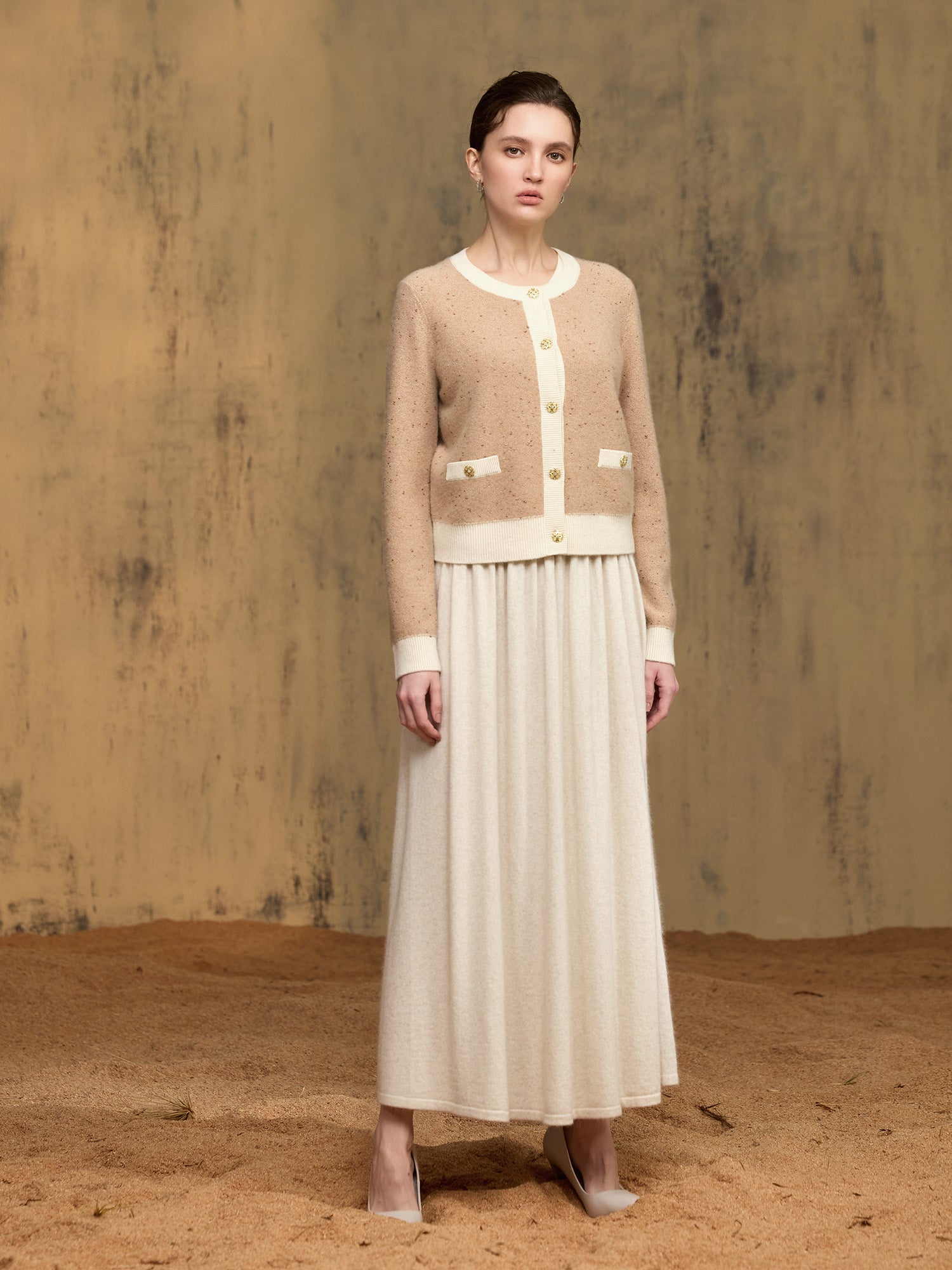 純羊絨針織外套