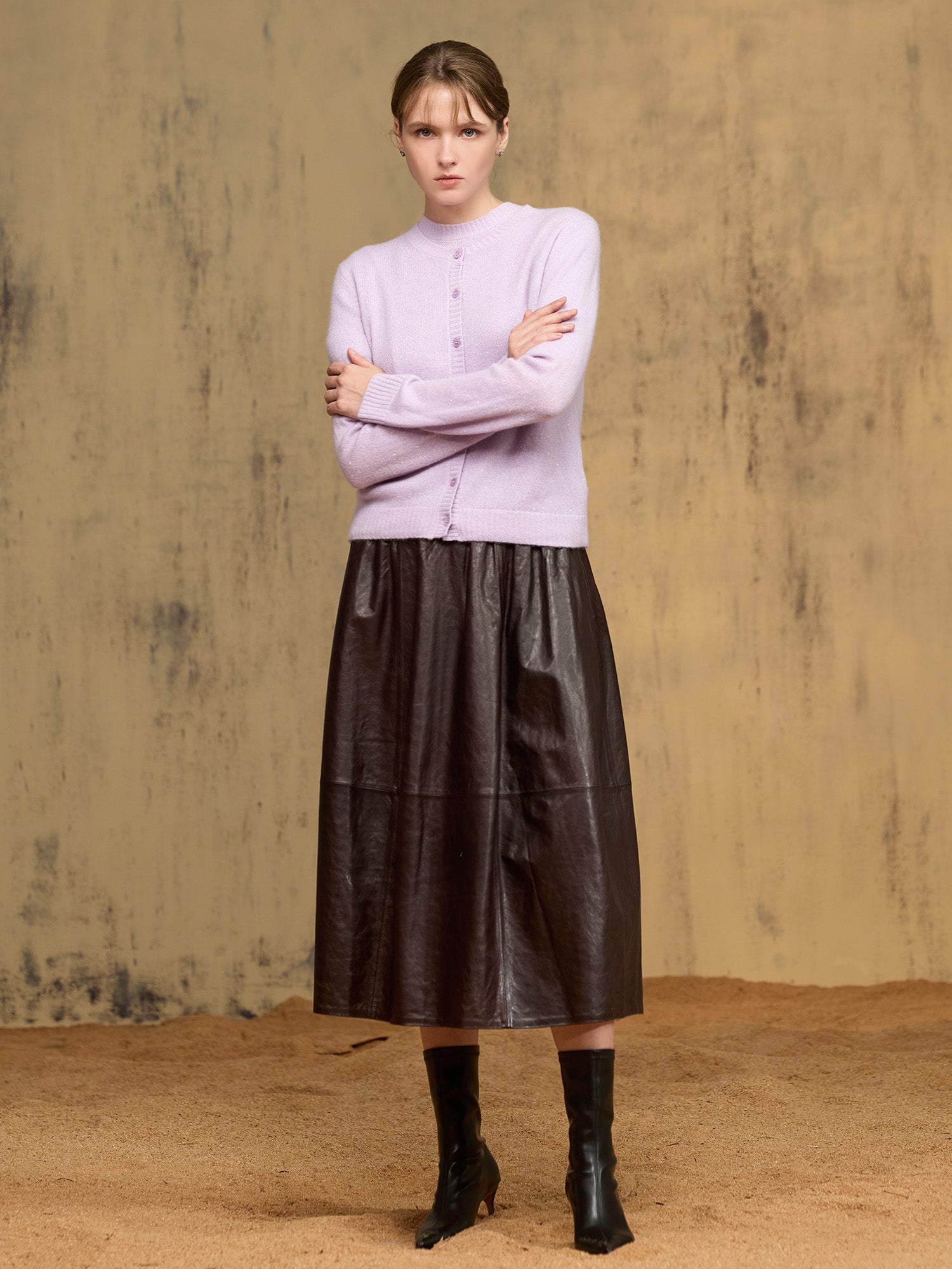 純羊絨針織外套