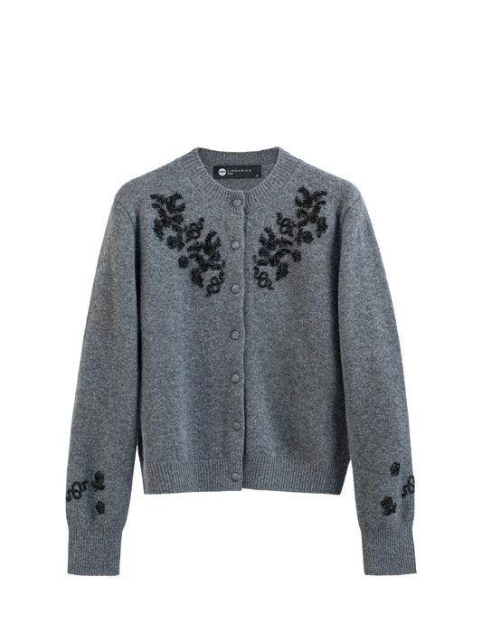 純羊絨針織外套