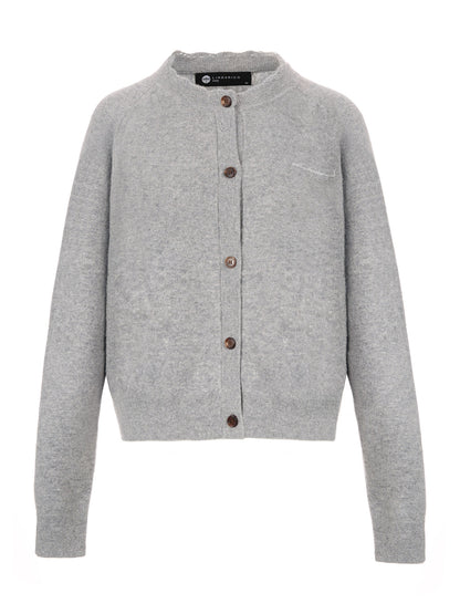 純羊絨針織外套