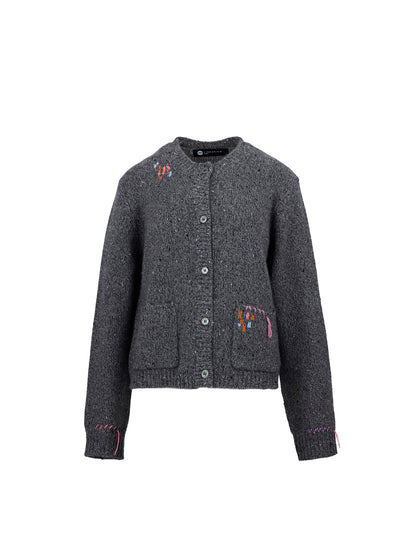 純羊絨針織外套