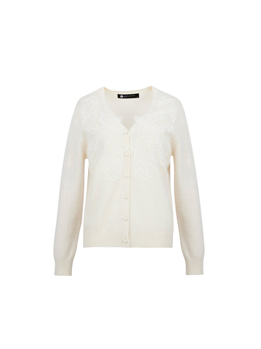 純羊絨針織外套