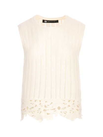 純羊絨針織背心