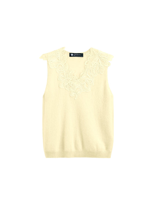 純羊絨針織背心