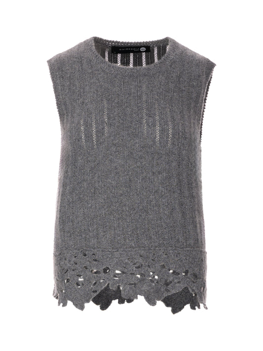 純羊絨針織背心